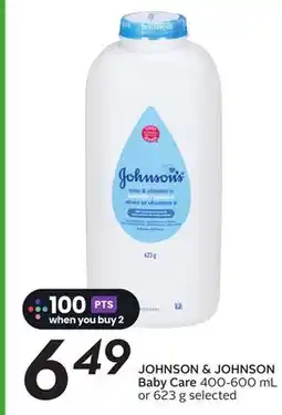 Sobeys JOHNSON & JOHNSON Baby Care offer