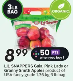 Sobeys LIL SNAPPERS Gala, Pink Lady or Granny Smith Apples offer