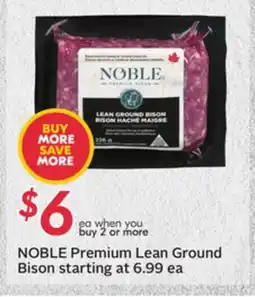 Sobeys NOBLE Premium Lean Ground Bison offer