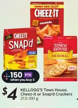 Sobeys KELLOGG'S Town House, Cheez-it or Snap'd Crackers offer