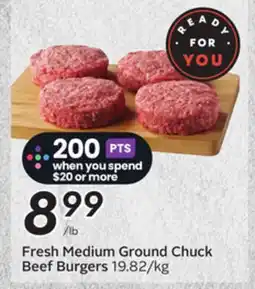 Sobeys Fresh Medium Ground Chuck Beef Burgers offer