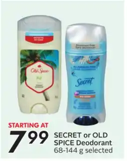 Sobeys SECRET or OLD SPICE Deodorant offer