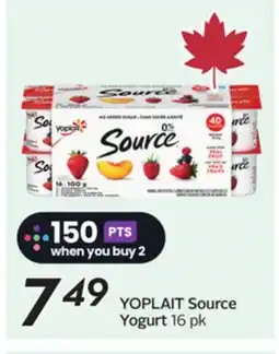Sobeys YOPLAIT Source Yogurt offer