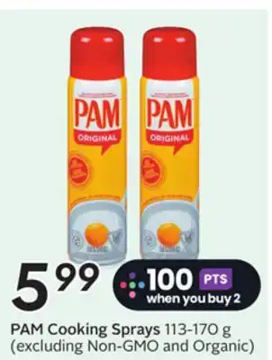 Sobeys PAM Cooking Sprays offer