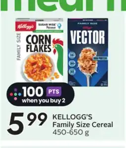 Sobeys KELLOGG'S Family Size Cereal offer