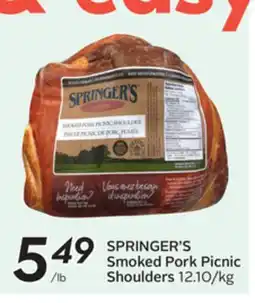 Sobeys SPRINGER'S Smoked Pork Picnic Shoulders offer
