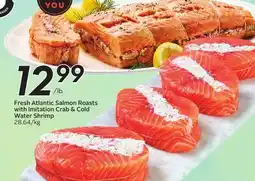 Sobeys Fresh Atlantic Salmon Roasts with Imitation Crab & Cold Water Shrimp offer