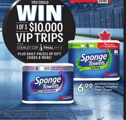 Sobeys SPONGETOWELS Ultra or UltraPRO Paper Towels offer