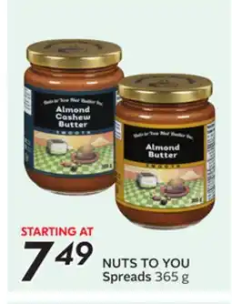 Sobeys NUTS TO YOU Spreads offer