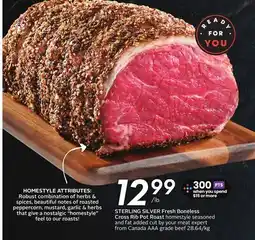 Sobeys STERLING SILVER Fresh Boneless Cross Rib Pot Roast offer