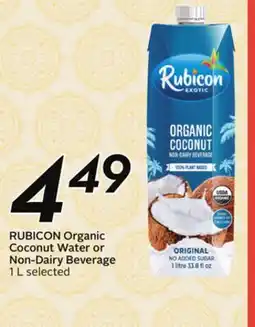 Sobeys RUBICON Organic Coconut Water or Non-Dairy Beverage offer