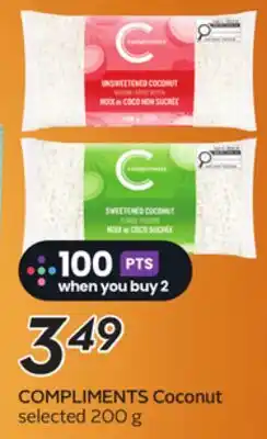 Sobeys COMPLIMENTS Coconut offer