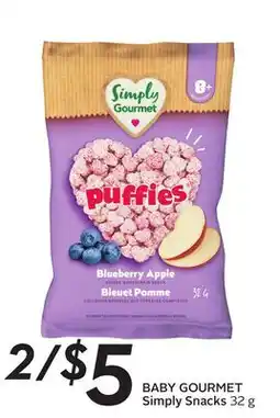 Sobeys BABY GOURMET Simply Snacks offer