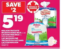 Independent Grocer NEILSON TRUTASTE MICROFILTERED MILK, 4 L OR LACTOSE FREE MILK, 2 L offer
