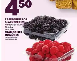 Independent Grocer RASPBERRIES OR BLACKBERRIES, HALF PINT offer
