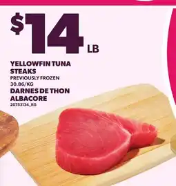 Independent Grocer YELLOWFIN TUNA STEAKS offer