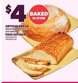 Independent Grocer ARTISAN BREAD offer