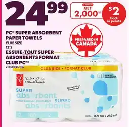 Independent Grocer PC SUPER ABSORBENT PAPER TOWELS, 12'S offer