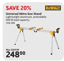 Home Hardware Universal Mitre Saw Stand offer