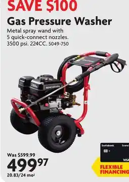 Home Hardware Gas Pressure Washer offer