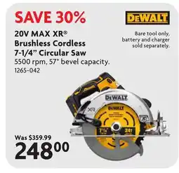 Home Hardware 20V MAX XR Brushless Cordless 7-1/4 Circular Saw offer