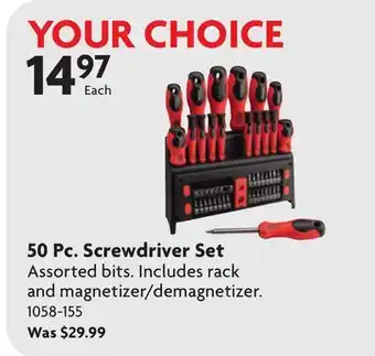 Home Hardware 50 Pc. Screwdriver Set offer