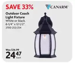 Home Hardware Outdoor Coach Light Fixture offer