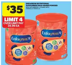 Real Canadian Superstore ENFAGROW NUTRITIONAL SUPPLEMENT MILK-BASED POWDER offer