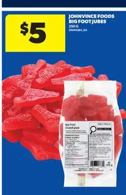 Real Canadian Superstore JOHNVINCE FOODS BIG FOOT JUBES offer