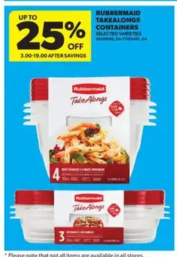Real Canadian Superstore RUBBERMAID TAKEALONGS CONTAINERS offer