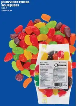 Real Canadian Superstore JOHNVINCE FOODS SOUR JUBES320 G offer