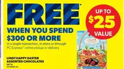 Real Canadian Superstore LINDT HAPPY EASTER ASSORTED CHOCOLATES offer