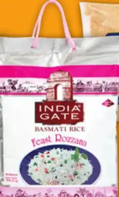 Food Basics INDIA GATE ROZANNA OR QILLA PREMIUM BASMATI RICE, CEDAR PARBOILED RICE offer