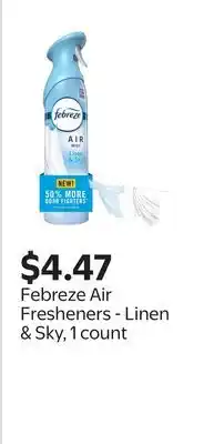Walmart Febreze Air Fresheners - Linen & Sky, 1 count offer