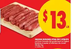 No Frills INSIDE ROUND STIR FRY STRIPS offer
