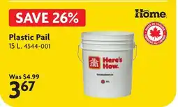 Home Hardware Plastic Pail 15 L offer