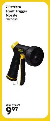 Home Hardware Pro Grade Water Hose 7 Pattern Front Trigger Nozzle offer