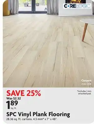 Home Hardware SPC Vinyl Plank Flooring offer