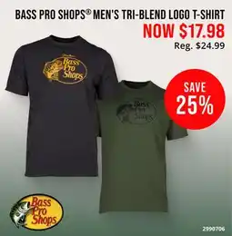 Cabela's BASS PRO SHOPS MEN'S TRI-BLEND LOGO T-SHIRT offer