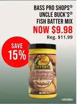 Cabela's BASS PRO SHOPS UNCLE BUCK'S FISH BATTER MIX offer