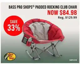 Cabela's BASS PRO SHOPS PADDED ROCKING CLUB CHAIR offer