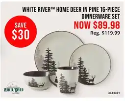 Cabela's WHITE RIVER HOME DEER IN PINE 16-PIECE DINNERWARE SET offer