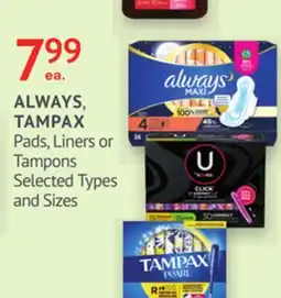 IDA Pharmacy ALWAYS or TAMPAX offer