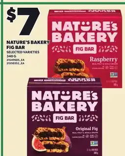 Loblaws NATURE'S BAKERY FIG BAR offer
