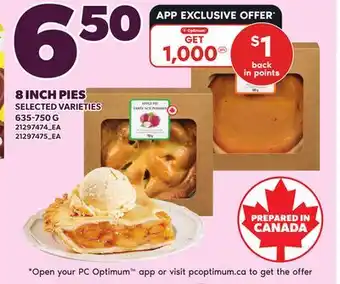 Loblaws 8 INCH PIES offer