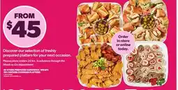 Loblaws IN-STORE PREPARED SANDWICH, WRAPS OR CHICKEN CATERING PLATTERS offer