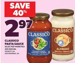 Loblaws CLASSICO PASTA SAUCE, 410/600 ML offer