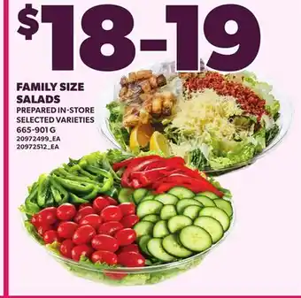 Loblaws FAMILY SIZE SALADS offer
