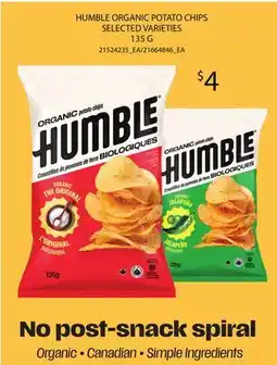 Loblaws HUMBLE ORGANIC POTATO CHIPS offer