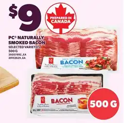 Loblaws PC NATURALLY SMOKED BACON offer